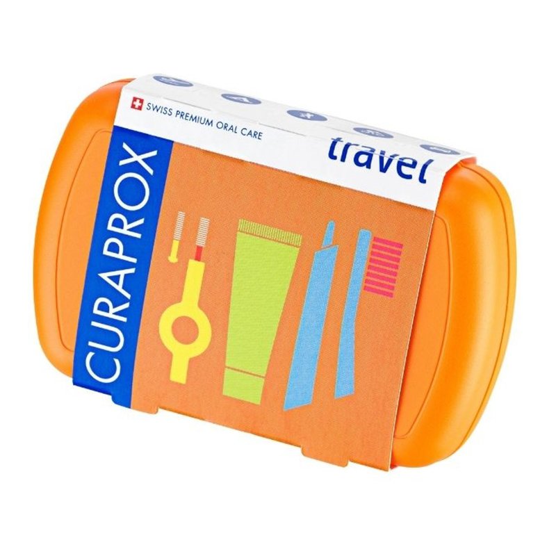 Curaprox Curaprox Travel Set Orange Σετ Ταξιδίου Στοματικής Φροντίδας σε Πορτοκαλί Χρώμα 1 Τεμάχιο
