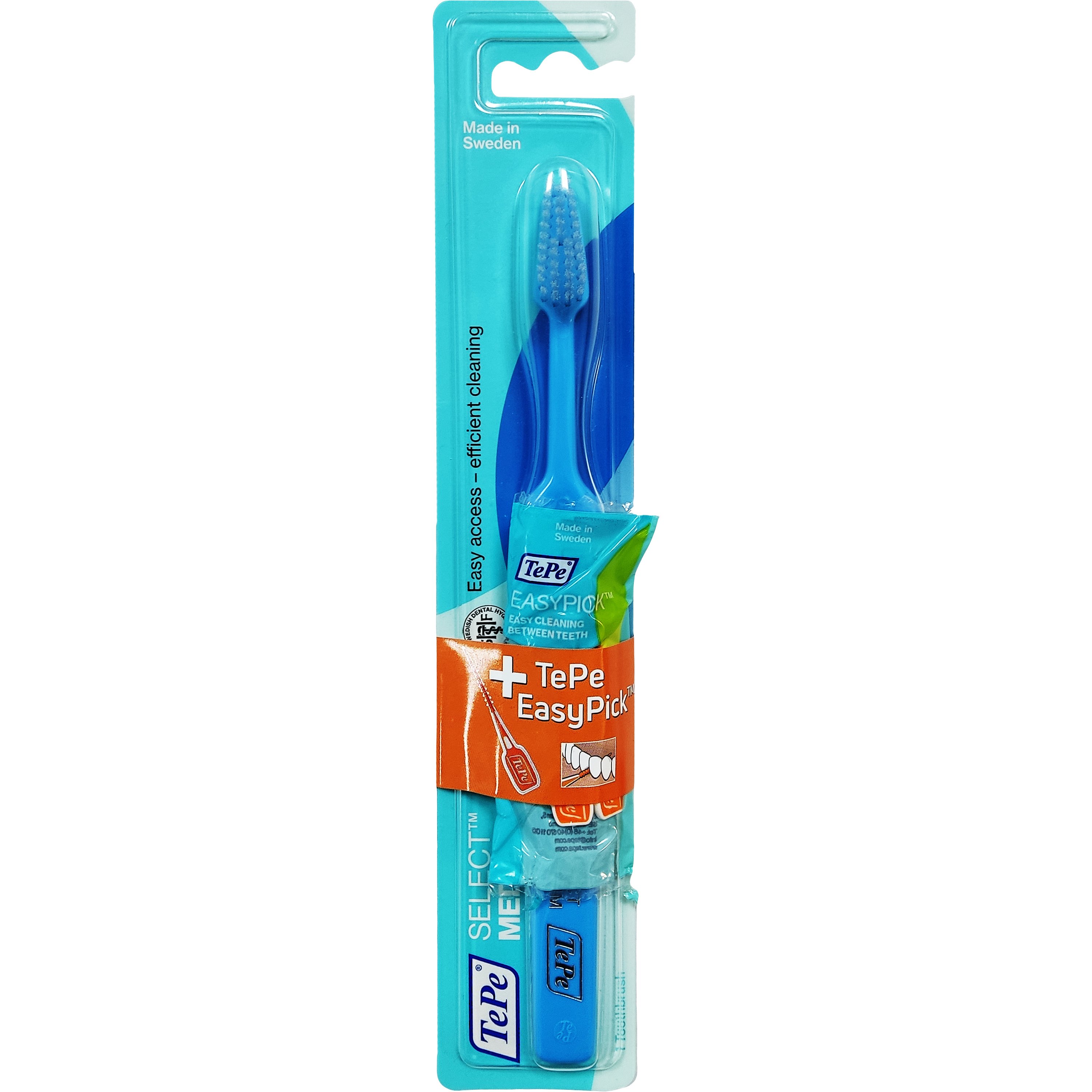 Tepe Promo Select Medium Blue Toothbrush 1 Τεμάχιο & Δώρο Easy Pick 2 Τεμάχια