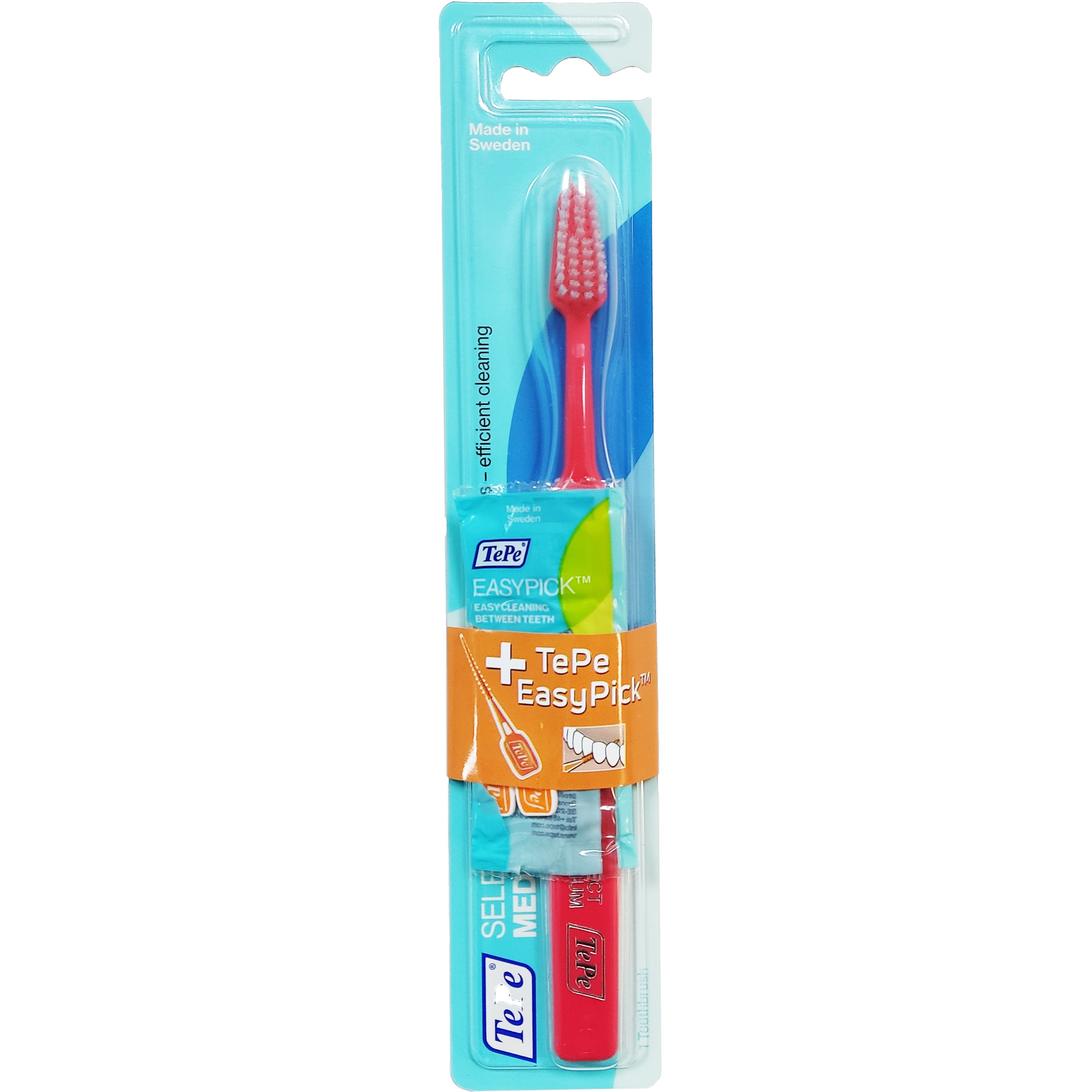 Tepe Promo Select Medium Red Toothbrush 1 Τεμάχιο & Δώρο Easy Pick 2 Τεμάχια
