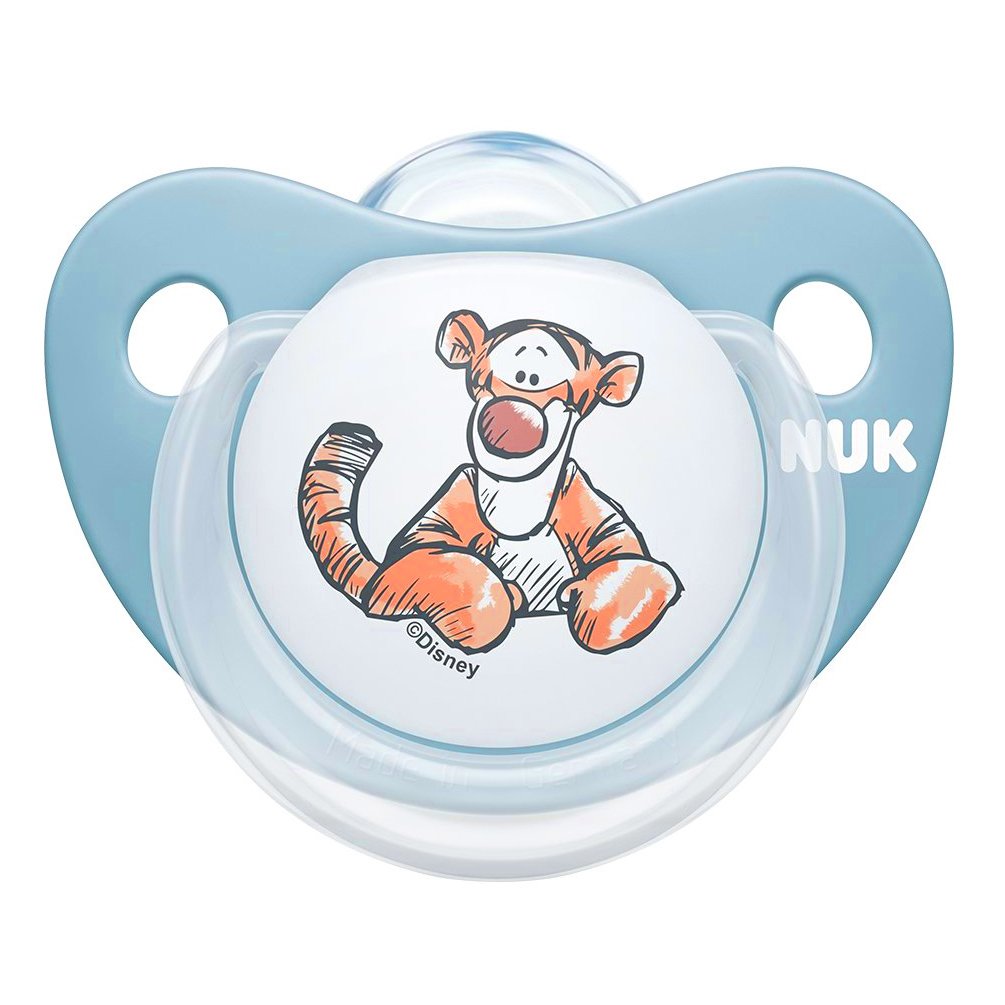 Nuk Trendline Disney Baby Winnie the Pooh Πιπίλα Σιλικόνης με Κρίκο 6-18m 1 Τεμάχιο – Μπλε