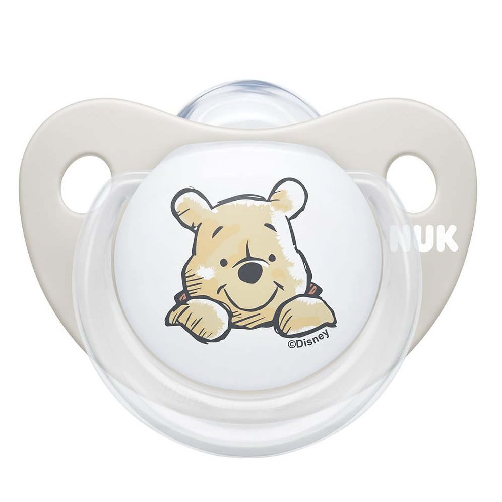 Nuk Trendline Disney Baby Winnie the Pooh Πιπίλα Σιλικόνης με Κρίκο 6-18m 1 Τεμάχιο – Γκρι