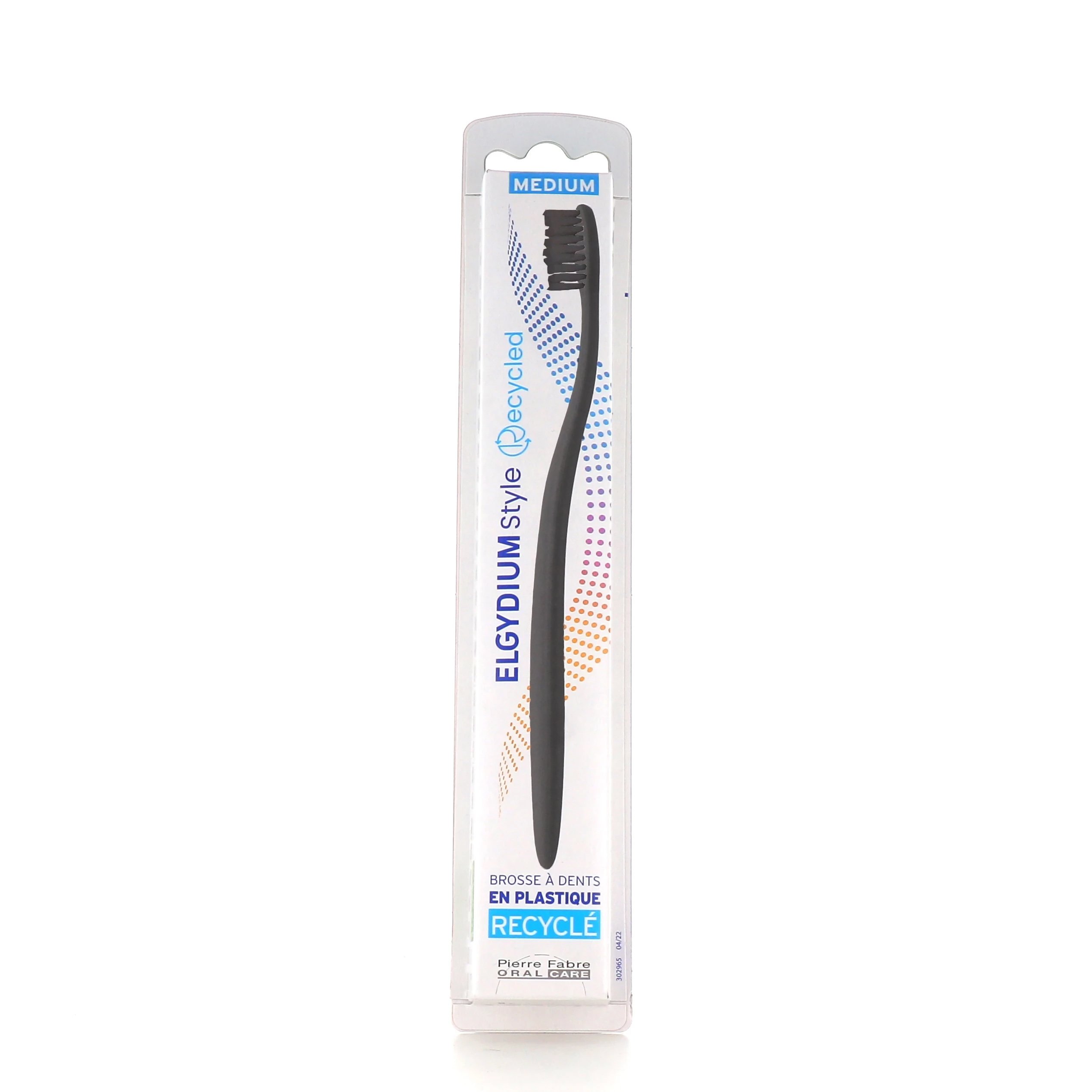 Elgydium Style Recycled Toothbrush Medium Χειροκίνητη Οδοντόβουρτσα Κατασκευασμένη Από Ανακυκλώσιμα Υλικά 1 Τεμάχιο – Μαύρο