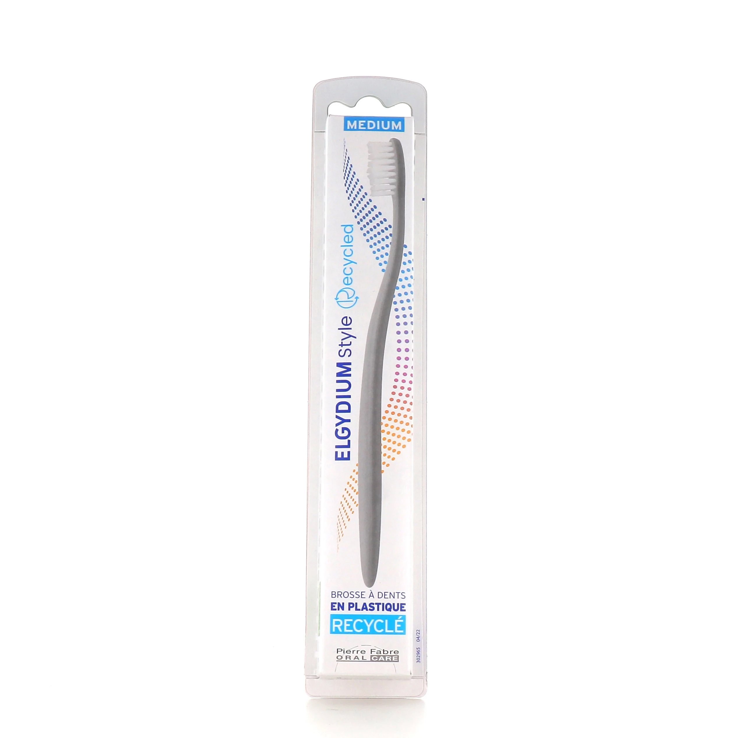 Elgydium Style Recycled Toothbrush Medium Χειροκίνητη Οδοντόβουρτσα Κατασκευασμένη Από Ανακυκλώσιμα Υλικά 1 Τεμάχιο – Γκρι
