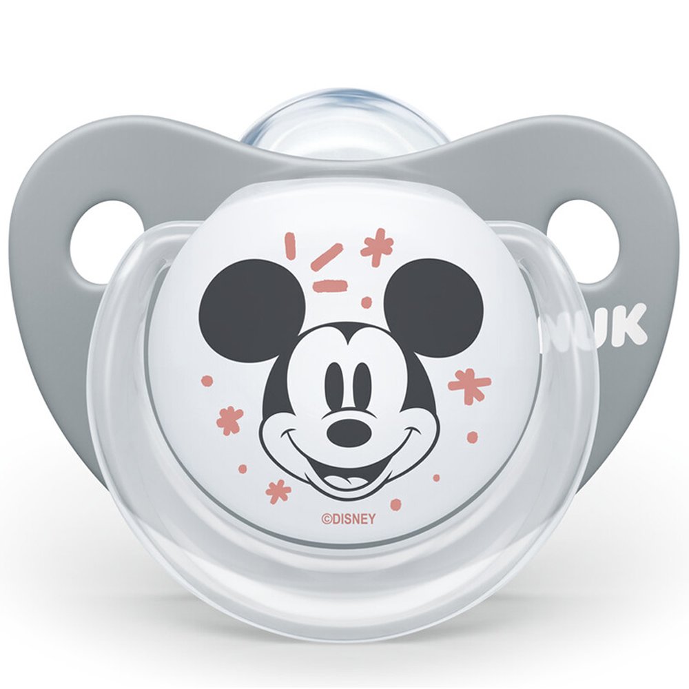 Nuk Trendline Disney Mickey Silicone 0-6 Μηνών Ορθοδοντική Πιπίλα Σιλικόνης 1 Τεμάχιο – Γκρι
