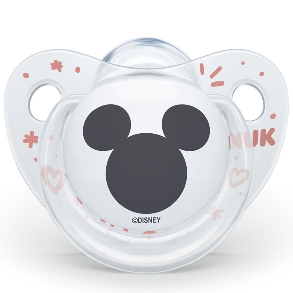 Nuk Trendline Disney Mickey Silicone 0-6 Μηνών Ορθοδοντική Πιπίλα Σιλικόνης 1 Τεμάχιο – Διάφανο