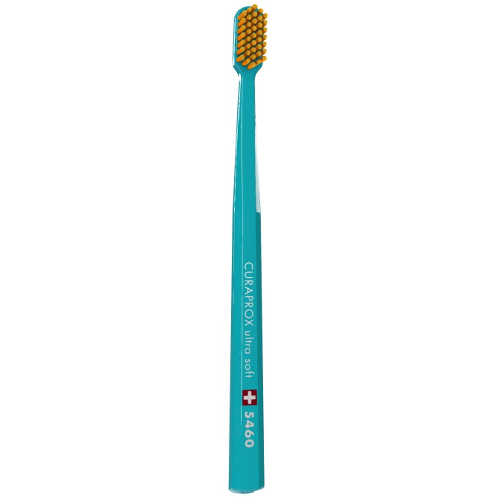 Curaprox CS 5460 Ultra Soft Οδοντόβουρτσα με Εξαιρετικά Απαλές & Ανθεκτικές Τρίχες Curen για Αποτελεσματικό Καθαρισμό 1 Τεμάχιο – Τιρκουάζ/ Πορτοκαλί