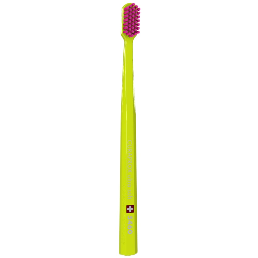 Curaprox CS 5460 Ultra Soft Οδοντόβουρτσα με Εξαιρετικά Απαλές & Ανθεκτικές Τρίχες Curen για Αποτελεσματικό Καθαρισμό 1 Τεμάχιο – Λαχανί/ Φούξια