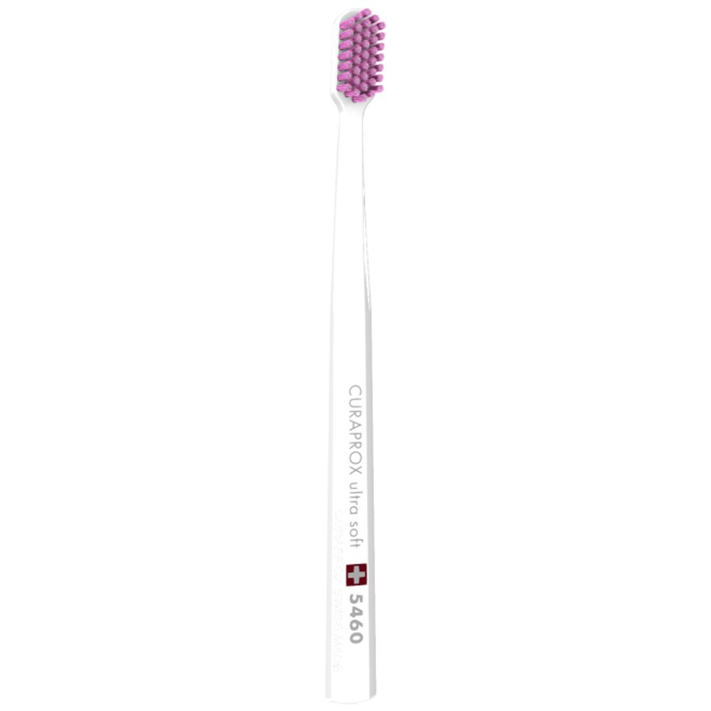 Curaprox CS 5460 Ultra Soft Οδοντόβουρτσα με Εξαιρετικά Απαλές & Ανθεκτικές Τρίχες Curen για Αποτελεσματικό Καθαρισμό 1 Τεμάχιο – Λευκό/ Ροζ