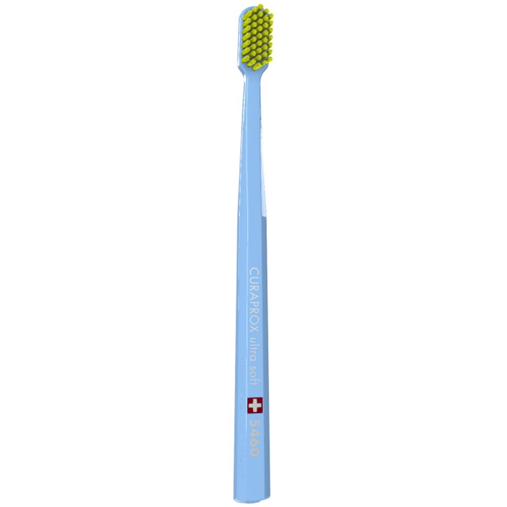 Curaprox CS 5460 Ultra Soft Οδοντόβουρτσα με Εξαιρετικά Απαλές & Ανθεκτικές Τρίχες Curen για Αποτελεσματικό Καθαρισμό 1 Τεμάχιο – Γαλάζιο/ Λαχανί