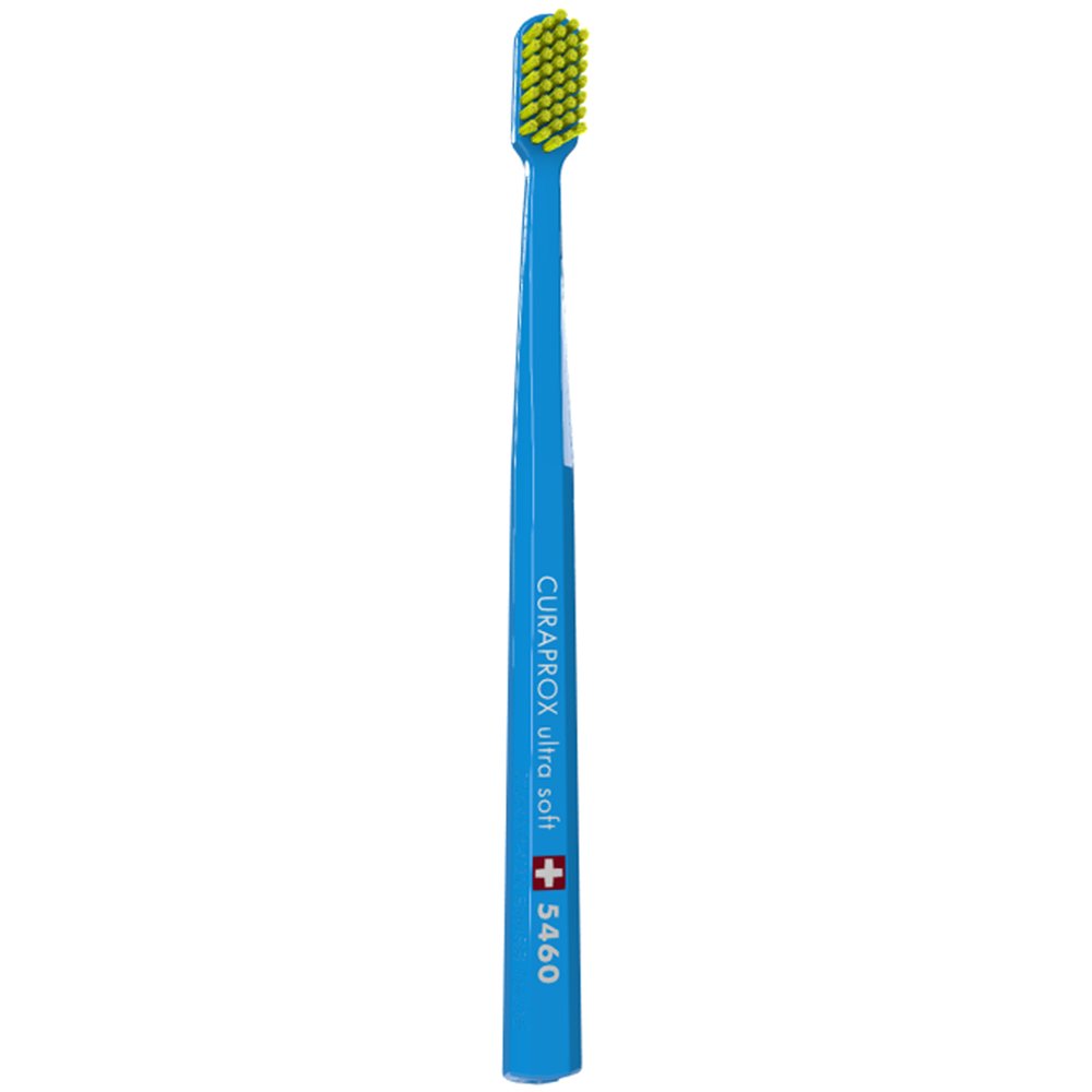 Curaprox CS 5460 Ultra Soft Οδοντόβουρτσα με Εξαιρετικά Απαλές & Ανθεκτικές Τρίχες Curen για Αποτελεσματικό Καθαρισμό 1 Τεμάχιο – Μπλε/ Λαχανί