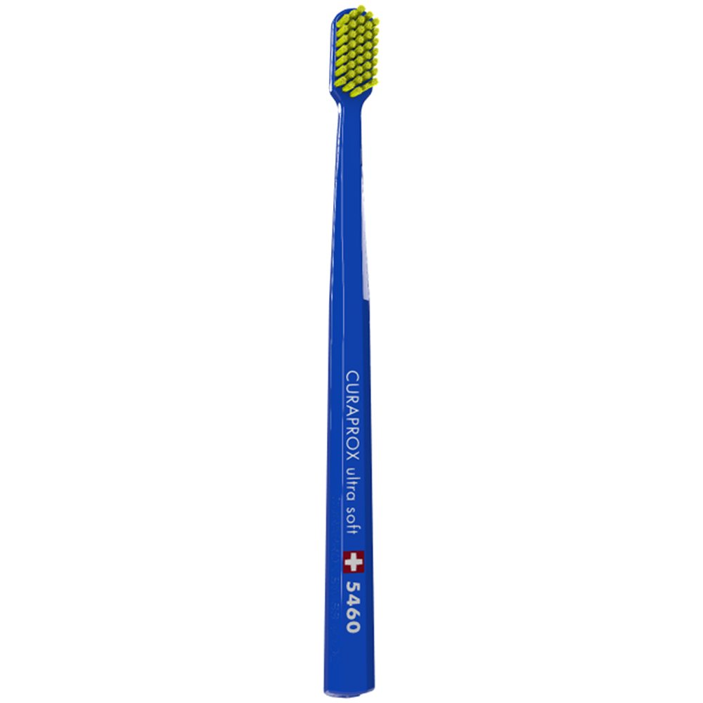 Curaprox CS 5460 Ultra Soft Οδοντόβουρτσα με Εξαιρετικά Απαλές & Ανθεκτικές Τρίχες Curen για Αποτελεσματικό Καθαρισμό 1 Τεμάχιο – Σκούρο Μπλε/ Λαχανί
