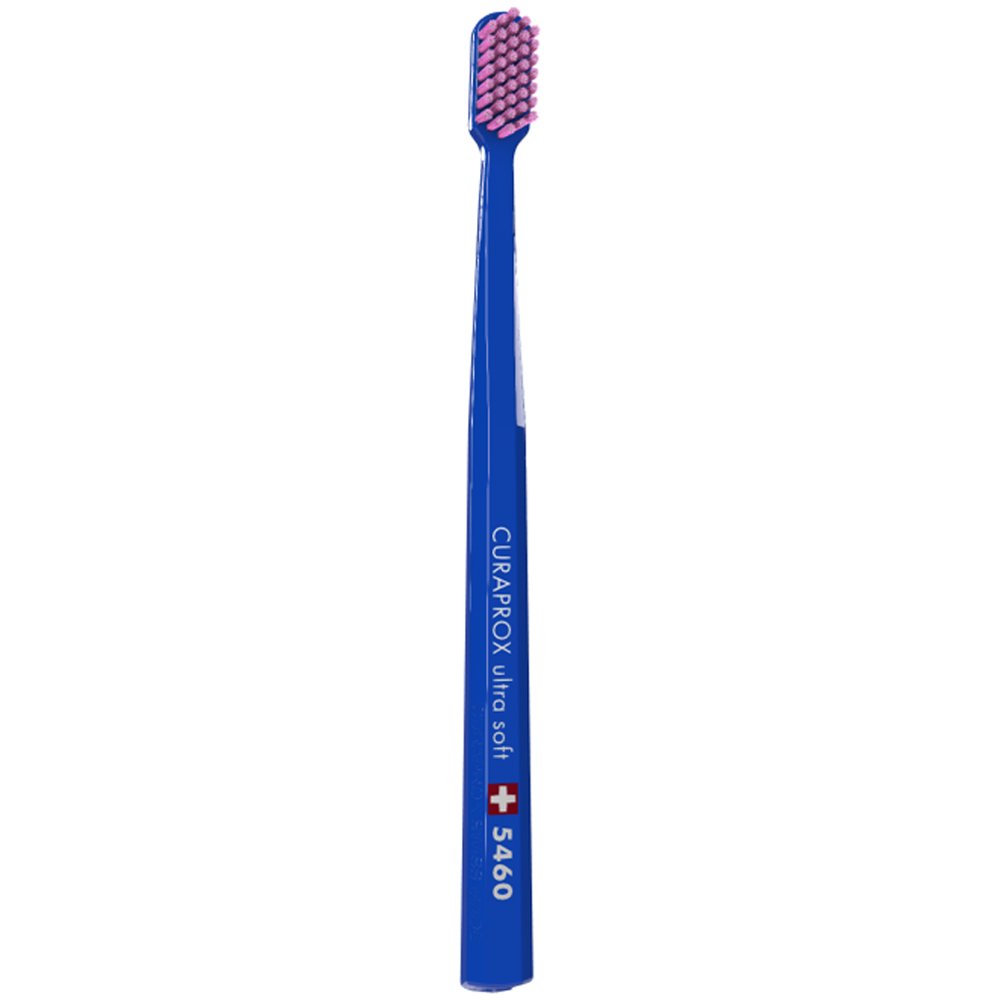 Curaprox CS 5460 Ultra Soft Οδοντόβουρτσα με Εξαιρετικά Απαλές & Ανθεκτικές Τρίχες Curen για Αποτελεσματικό Καθαρισμό 1 Τεμάχιο – Σκούρο Μπλε/ Ροζ