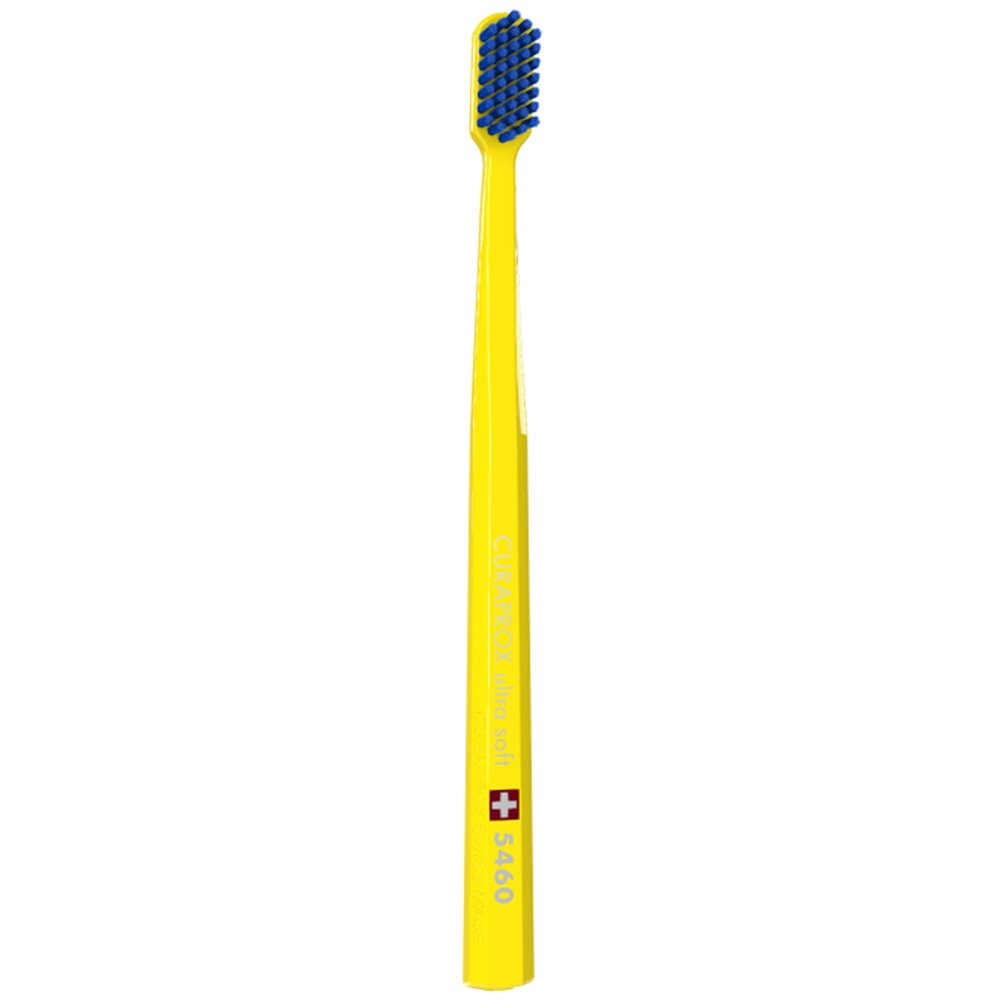Curaprox CS 5460 Ultra Soft Οδοντόβουρτσα με Εξαιρετικά Απαλές & Ανθεκτικές Τρίχες Curen για Αποτελεσματικό Καθαρισμό 1 Τεμάχιο – Κίτρινο/ Μπλε