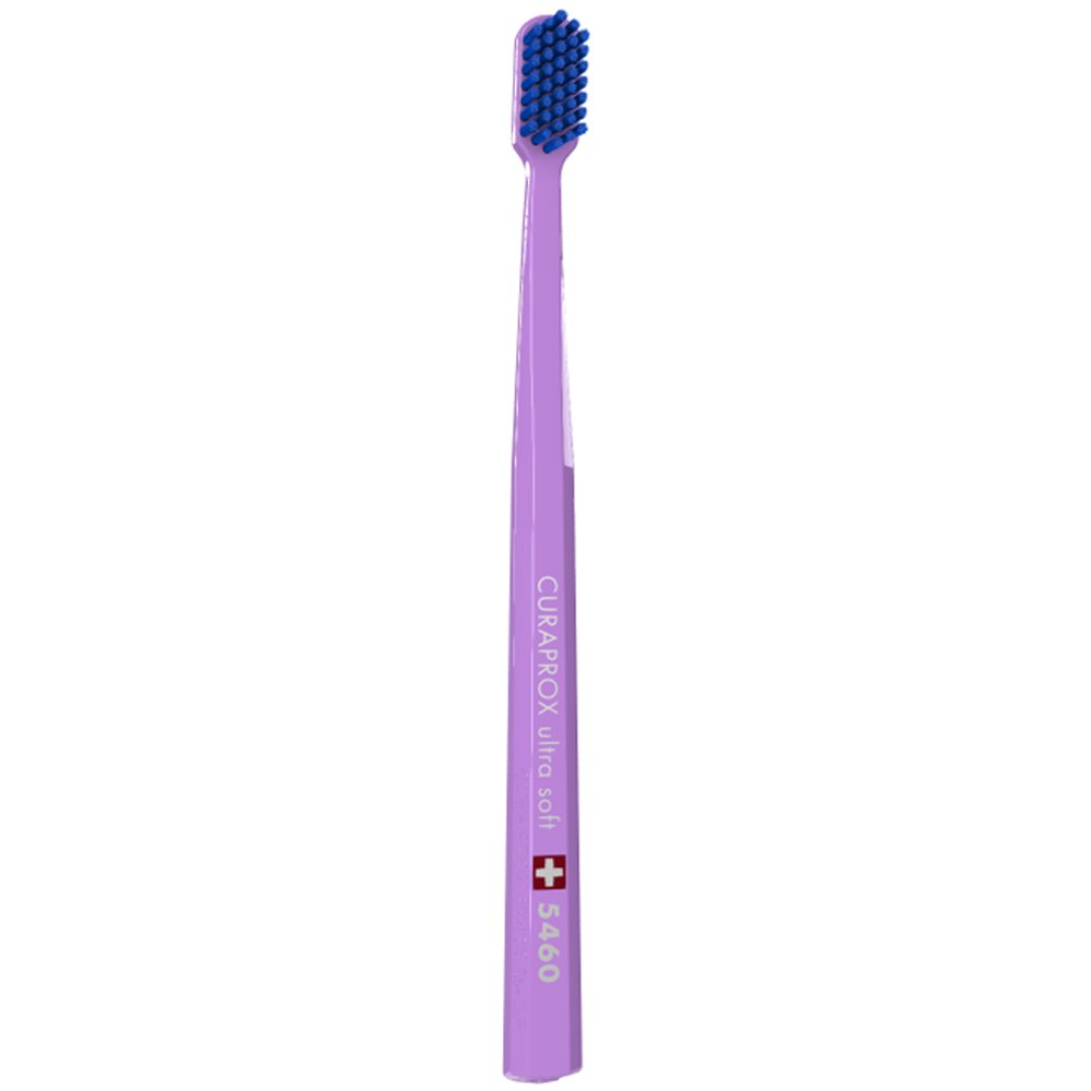 Curaprox CS 5460 Ultra Soft Οδοντόβουρτσα με Εξαιρετικά Απαλές & Ανθεκτικές Τρίχες Curen για Αποτελεσματικό Καθαρισμό 1 Τεμάχιο – Λιλά/ Μπλε