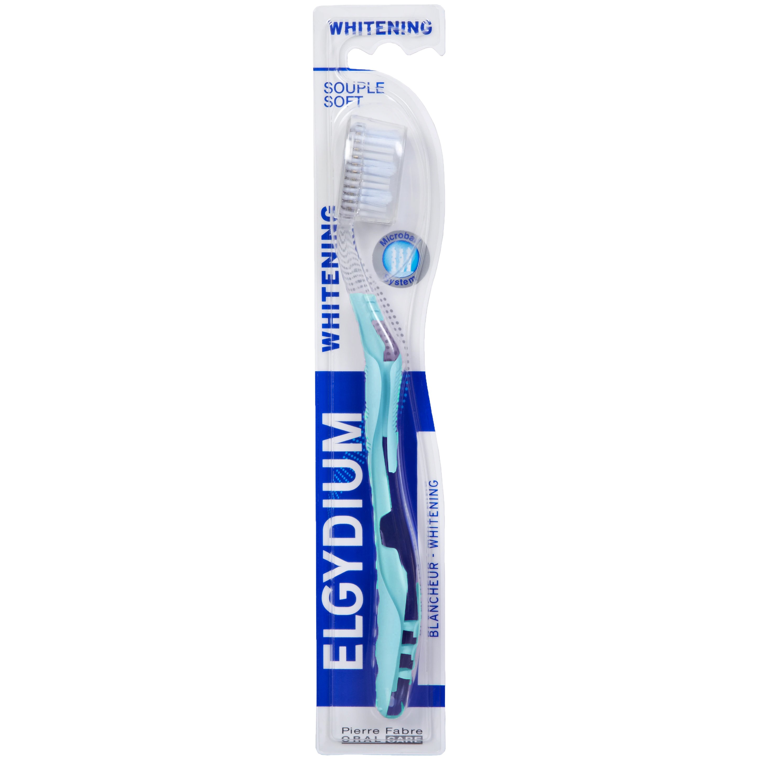 Elgydium Whitening Soft Toothbrush Μαλακή Οδοντόβουρτσα για πιο Λευκά Δόντια 1 Τεμάχιο – Μπλε