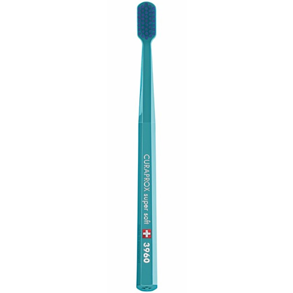 Curaprox CS 3960 Super Soft Toothbrush Πολύ Μαλακή Οδοντόβουρτσα με Εξαιρετικά Απαλές & Ανθεκτικές Ίνες Curen για Αποτελεσματικό Καθαρισμό 1 Τεμάχιο – Πετρόλ/ Μπλε