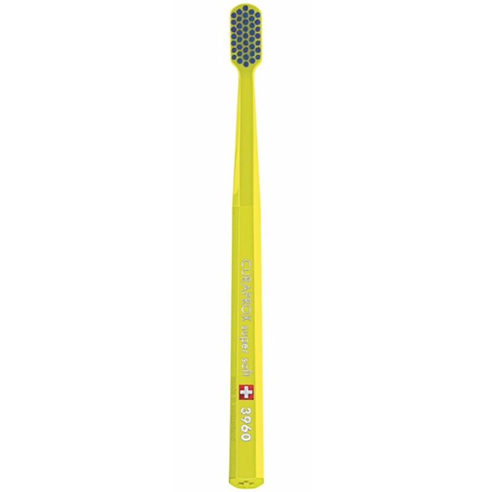 Curaprox CS 3960 Super Soft Toothbrush Πολύ Μαλακή Οδοντόβουρτσα με Εξαιρετικά Απαλές & Ανθεκτικές Ίνες Curen για Αποτελεσματικό Καθαρισμό 1 Τεμάχιο – Κίτρινο/ Μπλε