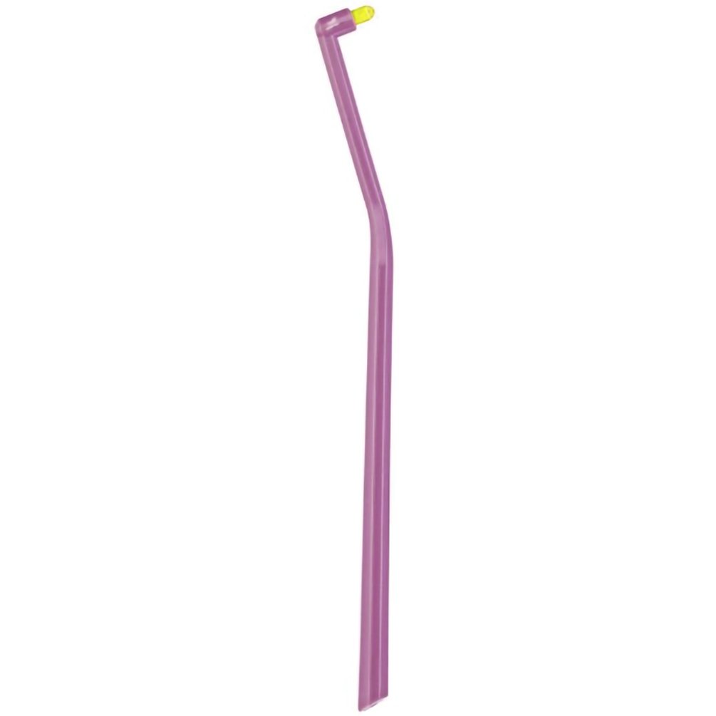 Curaprox CS 1006 Single Toothbrush Μονοθύσανη Οδοντόβουρτσα για Αποτελεσματικό Καθαρισμό Ορθοδοντικών Μηχανισμών & Εμφυτευμάτων 1 Τεμάχιο – Φούξια/ Κίτρινο