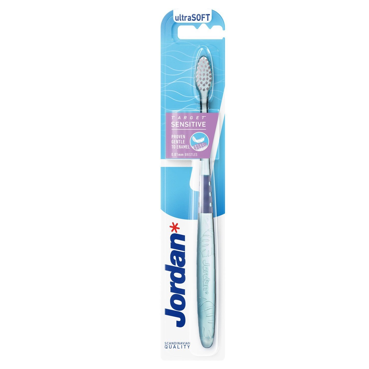 Jordan Target Sensitive Toothebrush Ultra Soft 0.01mm Πολύ Μαλακή Οδοντόβουρτσα για Βαθύ Καθαρισμό με Εξαιρετικά Λεπτές Ίνες 1 Τεμάχιο – Τιρκουάζ