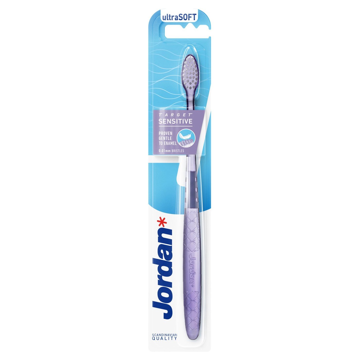 Jordan Target Sensitive Toothebrush Ultra Soft 0.01mm Πολύ Μαλακή Οδοντόβουρτσα για Βαθύ Καθαρισμό με Εξαιρετικά Λεπτές Ίνες 1 Τεμάχιο – Λιλά