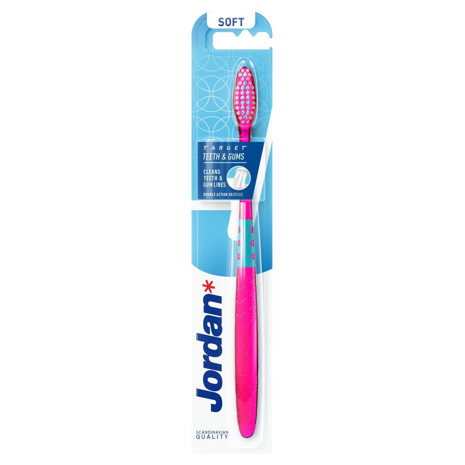 Jordan Target Teeth & Gums Toothbrush Soft Μαλακή Οδοντόβουρτσα για Βαθύ Καθαρισμό 1 Τεμάχιο – Φούξια