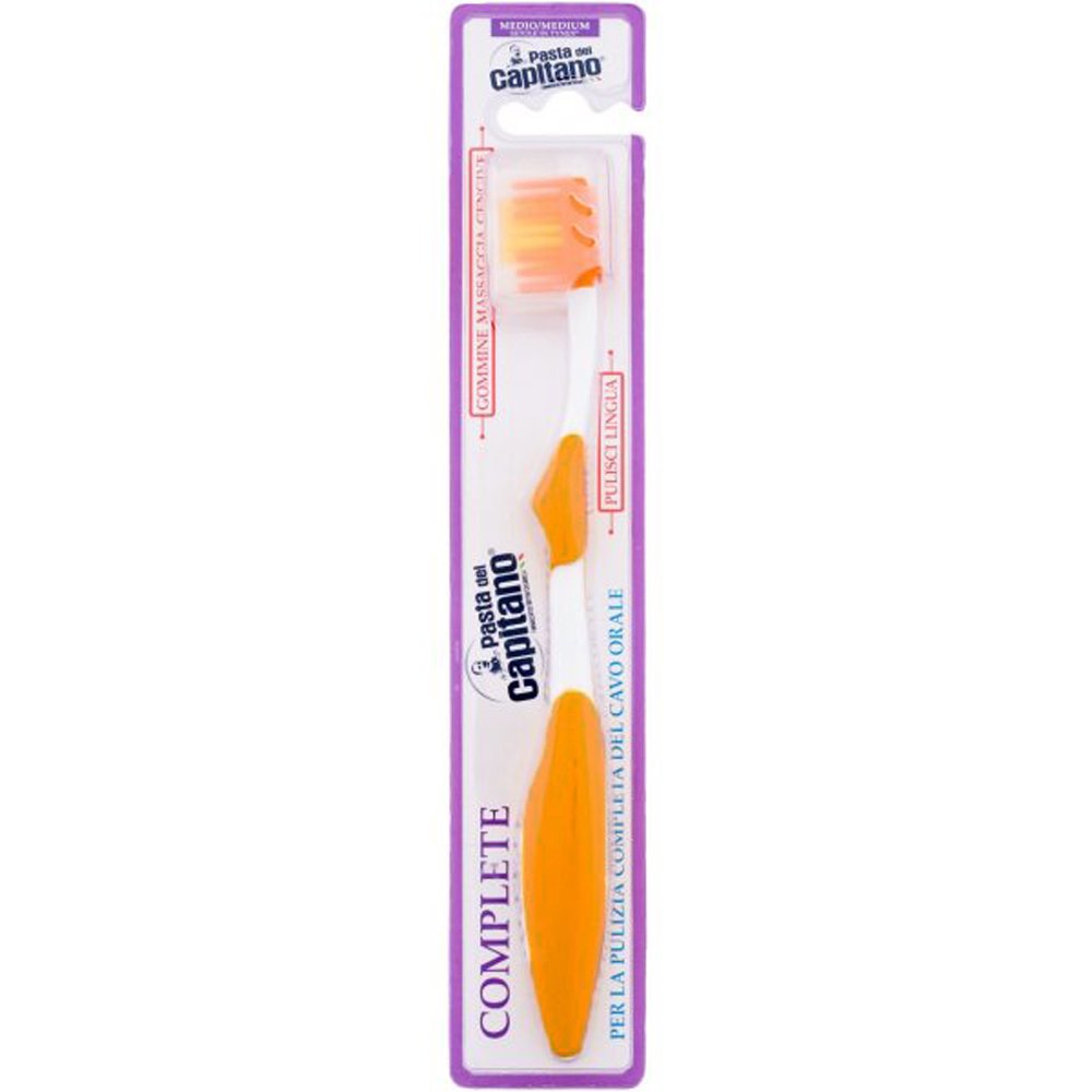 Pasta del Capitano Complete Toothbrush Medium Μέτρια Οδοντόβουρτσα σε Πορτοκαλί Χρώμα 1 Τεμάχιο