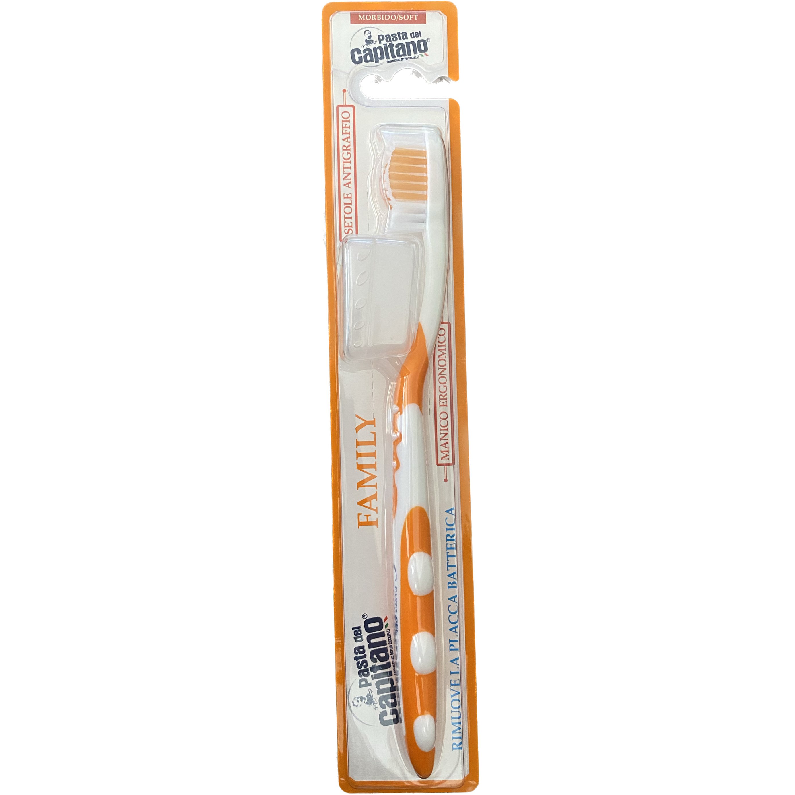 Pasta del Capitano Complete Toothbrush Soft Μαλακή Οδοντόβουρτσα σε Πορτοκαλί Χρώμα 1 Τεμάχιο