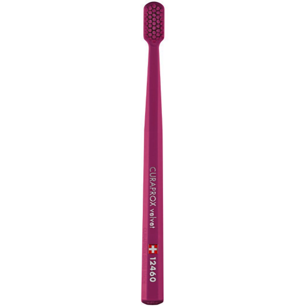 Curaprox CS 12460 Velvet Toothbrush Οδοντόβουρτσα με Εξαιρετικά Απαλές & Πυκνές Ίνες Curen για Πολύ Ευαίσθητα Δόντια 1 Τεμάχιο – Φούξια / Φούξια