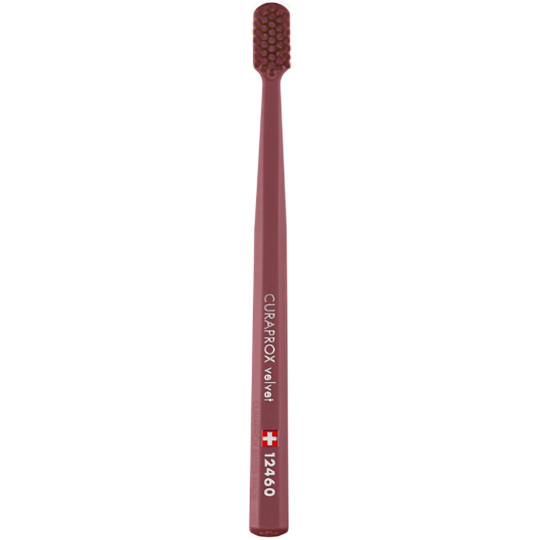 Curaprox CS 12460 Velvet Toothbrush Οδοντόβουρτσα με Εξαιρετικά Απαλές & Πυκνές Ίνες Curen για Πολύ Ευαίσθητα Δόντια 1 Τεμάχιο – Κεραμιδί / Κεραμιδί