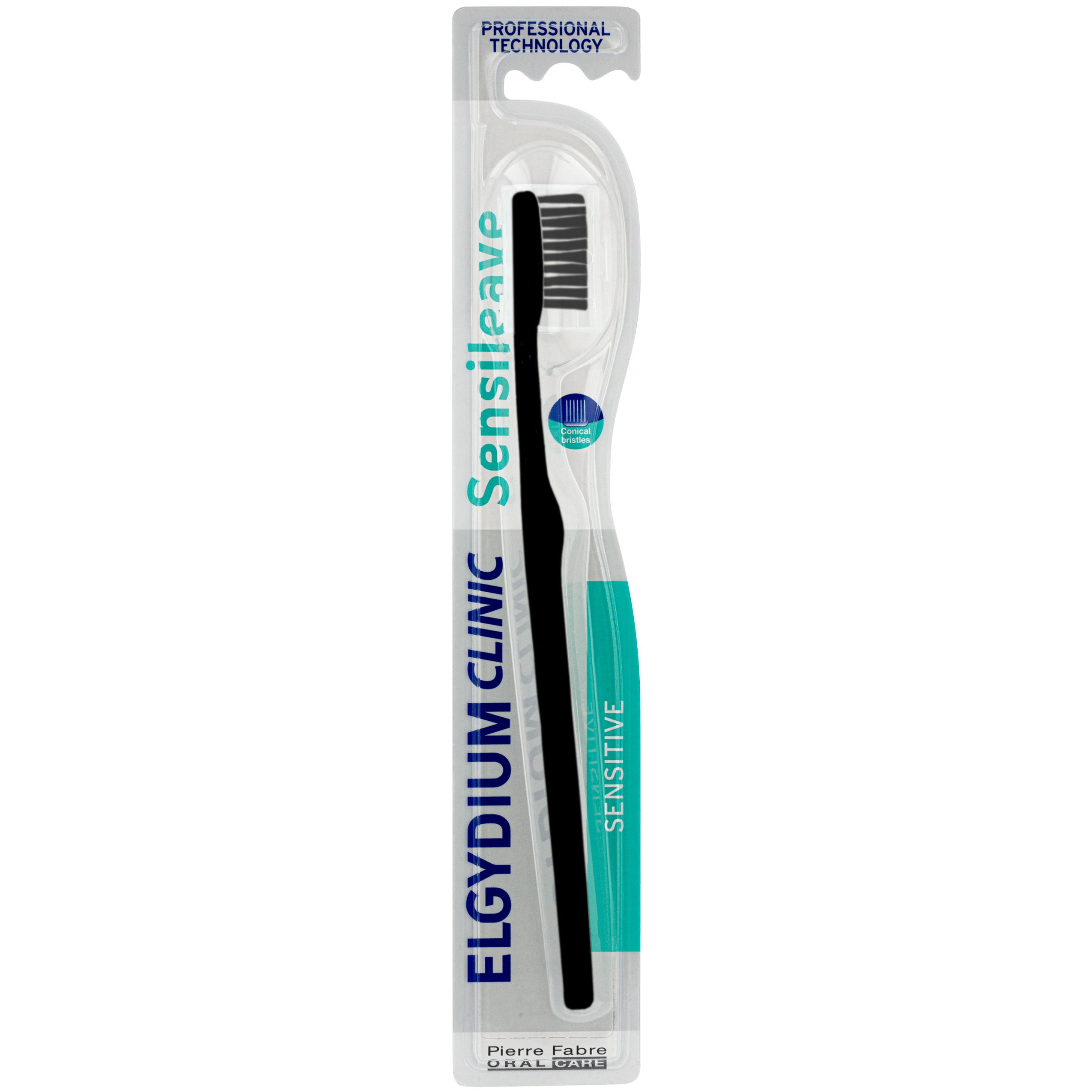 Elgydium Clinic Sensileave Sensitive Toothbrush Μαλακή Οδοντόβουρτσα Κατάλληλη για Ευαίσθητα Δόντια & Ούλα 1 Τεμάχιο – Μαύρο