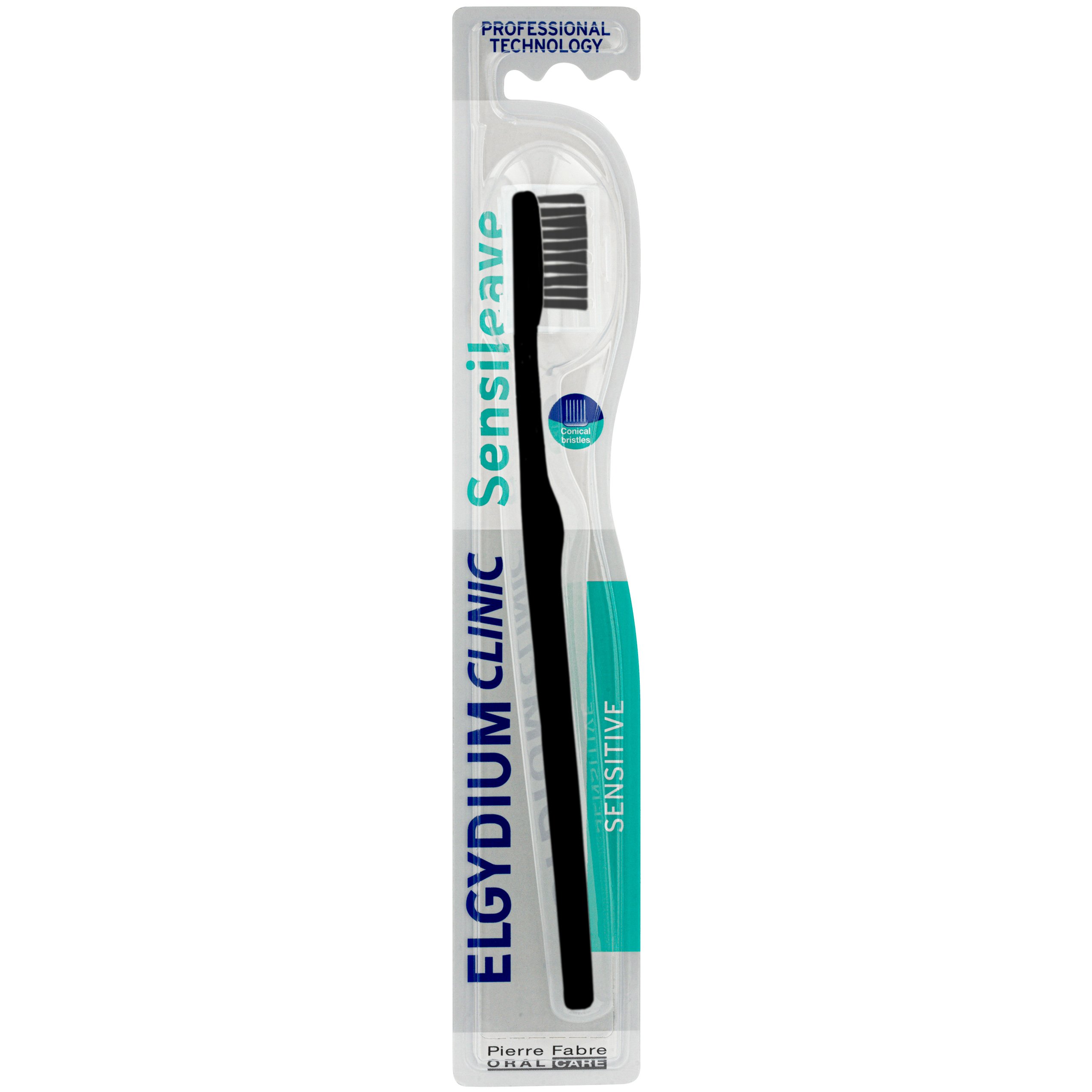 Elgydium Clinic Sensileave Sensitive Toothbrush Μαλακή Οδοντόβουρτσα Κατάλληλη για Ευαίσθητα Δόντια & Ούλα 1 Τεμάχιο – Μαύρο