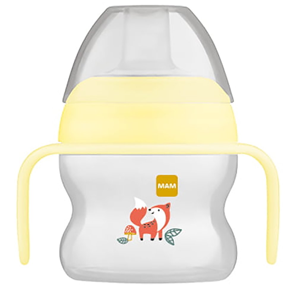 Mam Mam Starter Cup Κωδ 462 Εκπαιδευτικό Κύπελλο με Λαβές για Αυτόνομο Κράτημα & Πολύ Μαλακό Στόμιο 4m+ 150ml - Κίτρινο