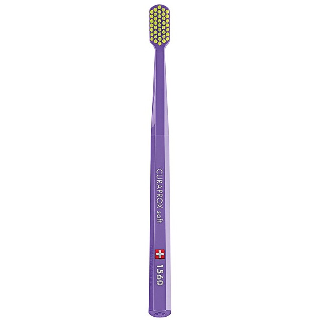 Curaprox CS 1560 Soft Toothbrush Χειροκίνητη Οδοντόβουρτσα με Μαλακές Ίνες για Βαθύ Καθαρισμό 1 Τεμάχιο – Μωβ / Λαχανί