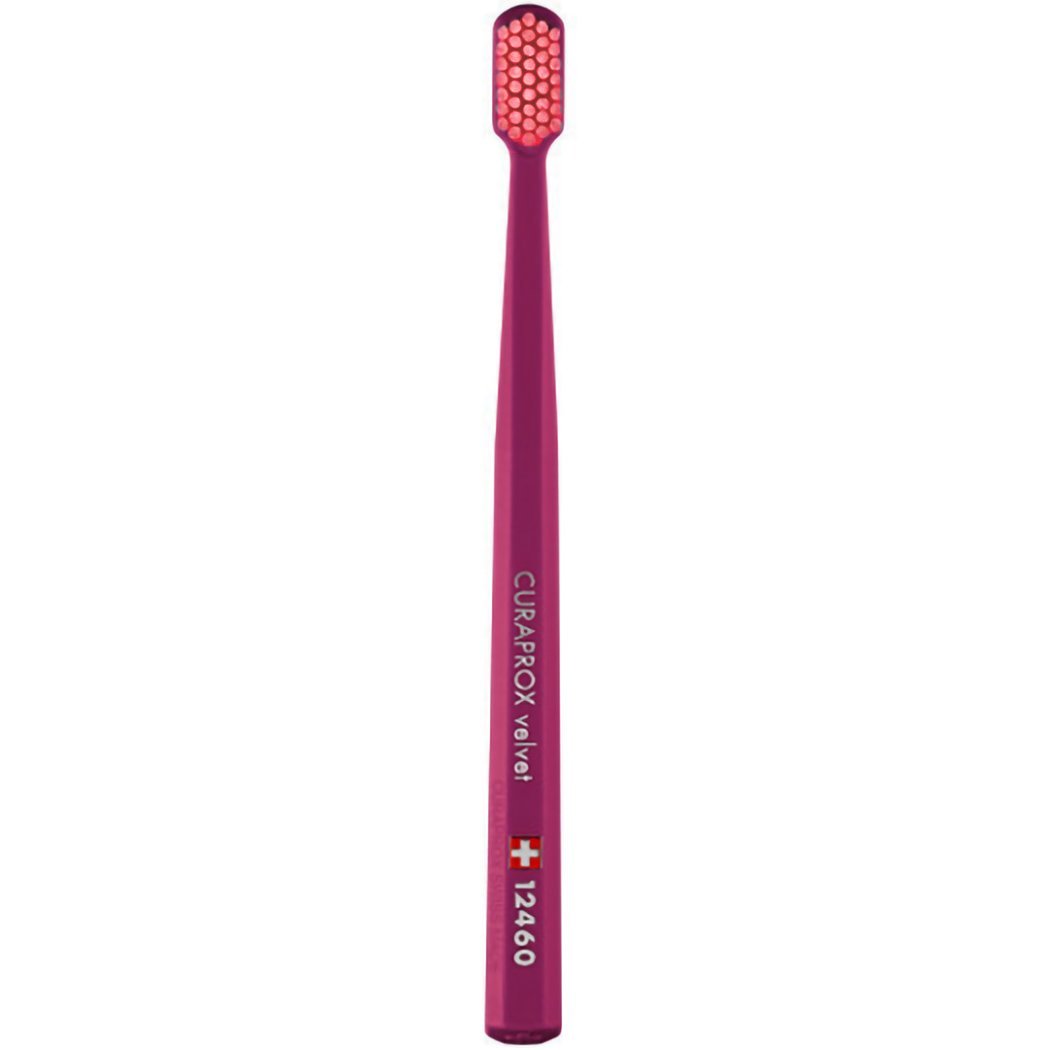 Curaprox CS 12460 Velvet Toothbrush Οδοντόβουρτσα με Εξαιρετικά Απαλές & Πυκνές Ίνες Curen για Πολύ Ευαίσθητα Δόντια 1 Τεμάχιο -  Φούξια / Ροζ