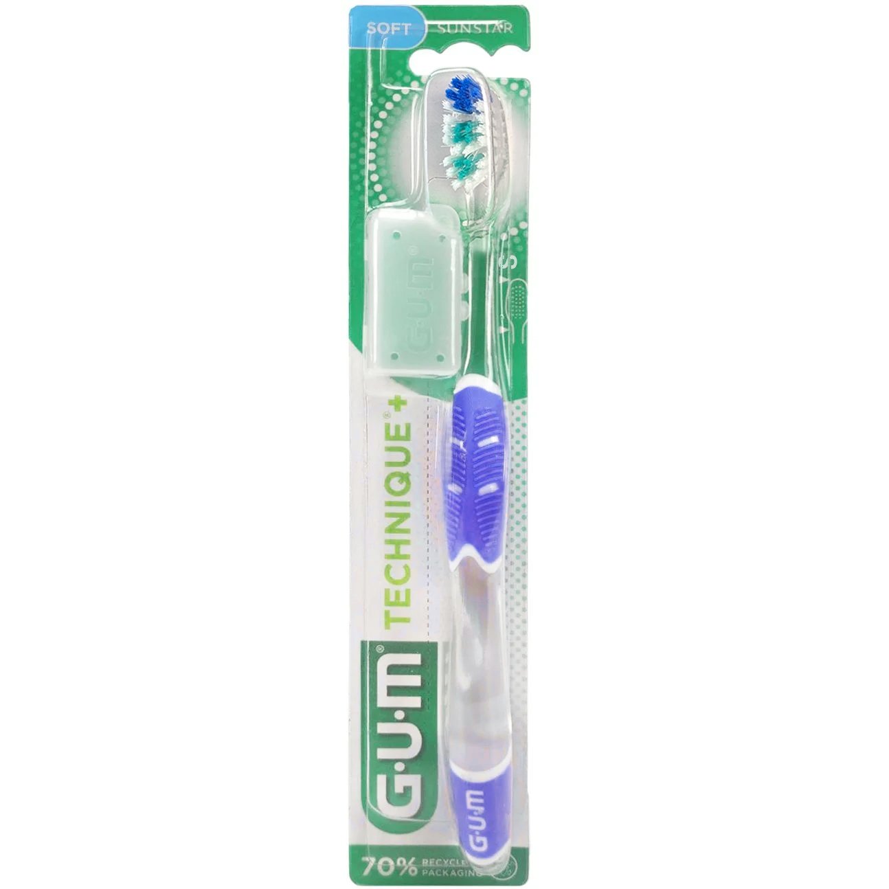 Gum Technique+ Soft Toothbrush Small Χειροκίνητη Οδοντόβουρτσα με Μαλακές Ίνες 1 Τεμάχιο, Κωδ 491 – Μπλε