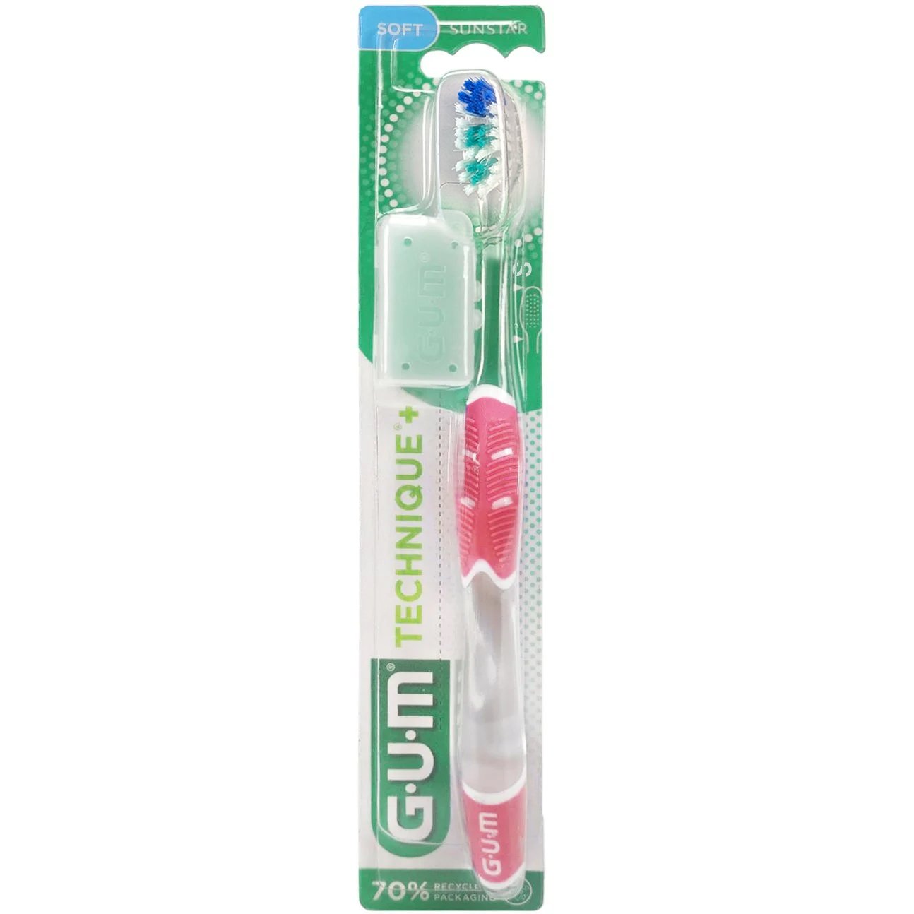 Gum Technique+ Soft Toothbrush Small Χειροκίνητη Οδοντόβουρτσα με Μαλακές Ίνες 1 Τεμάχιο, Κωδ 491 – Φούξια