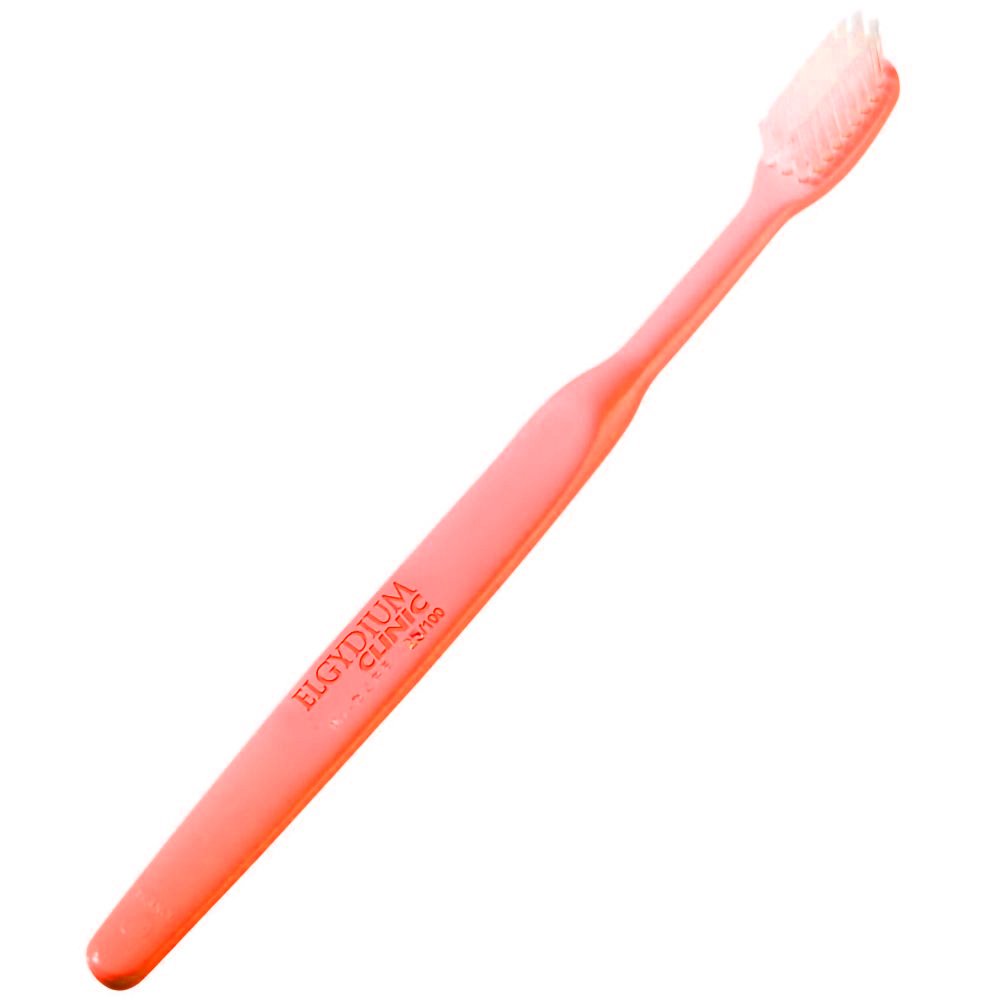 Elgydium Clinic 25/100 Semi-Hard Toothbrush Χειροκίνητη Οδοντόβουρτσα Μέτρια προς Σκληρή 1 Τεμάχιο – Πορτοκαλί