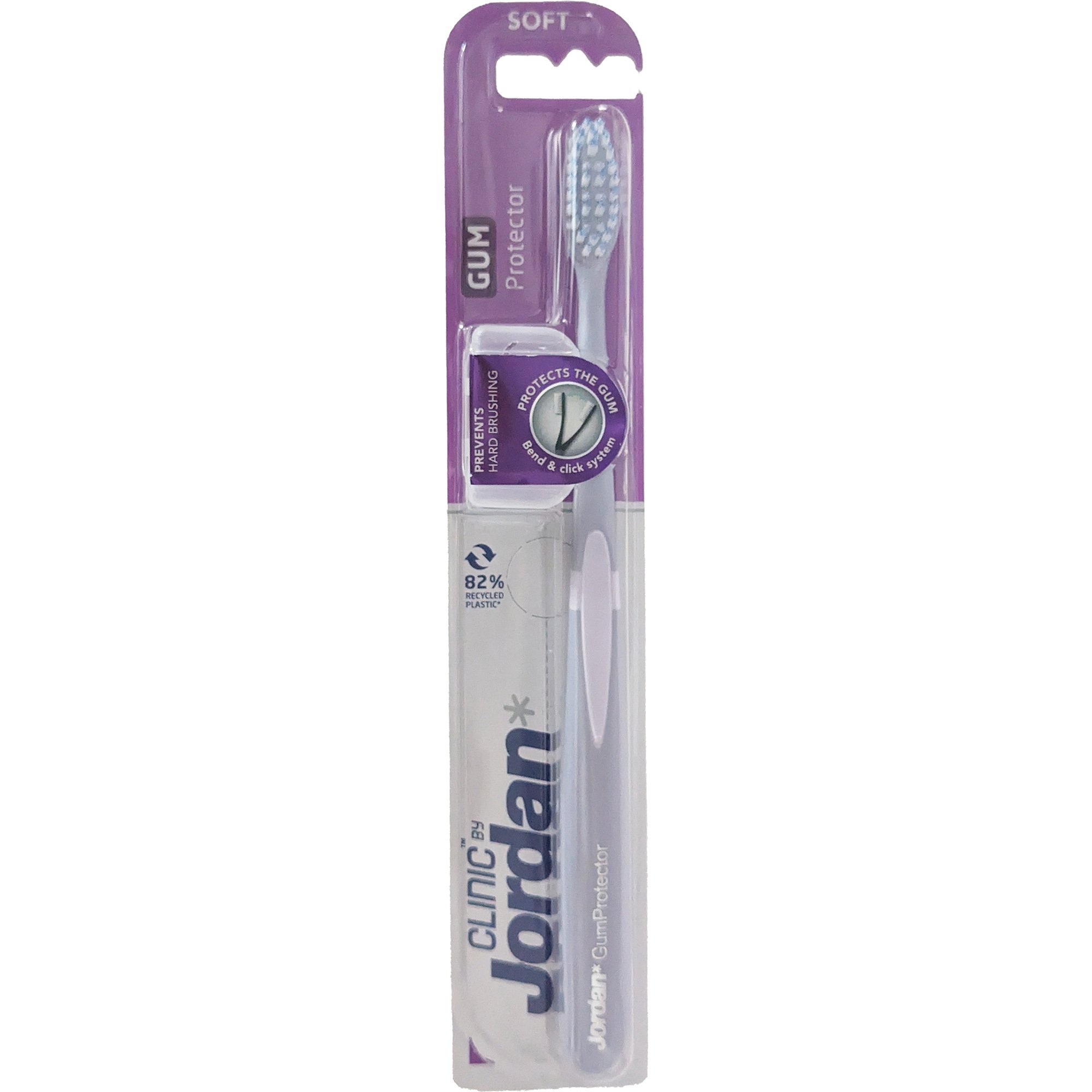 Jordan Clinic Gum Protector Toothbrush Soft 1 Τεμάχιο Μαλακή Οδοντόβουρτσα για Βαθύ Καθαρισμό με Εξαιρετικά Λεπτές Ίνες Κωδ 310058 – Λιλά