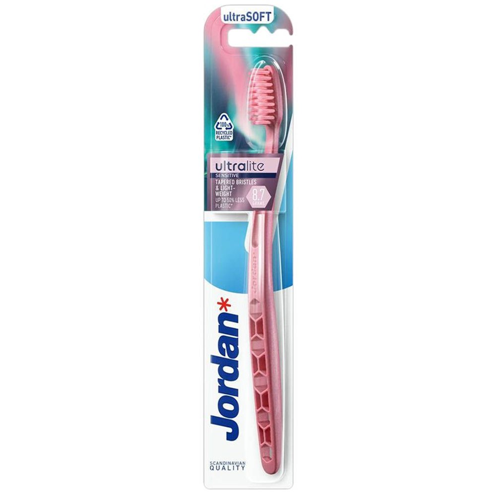 Jordan Ultralite Toothbrush UltraSoft 1 Τεμάχιο Εξαιρετικά Μαλακή Οδοντόβουρτσα για Βαθύ Καθαρισμό με Εξαιρετικά Λεπτές Ίνες Κωδ 310093 – Ροζ