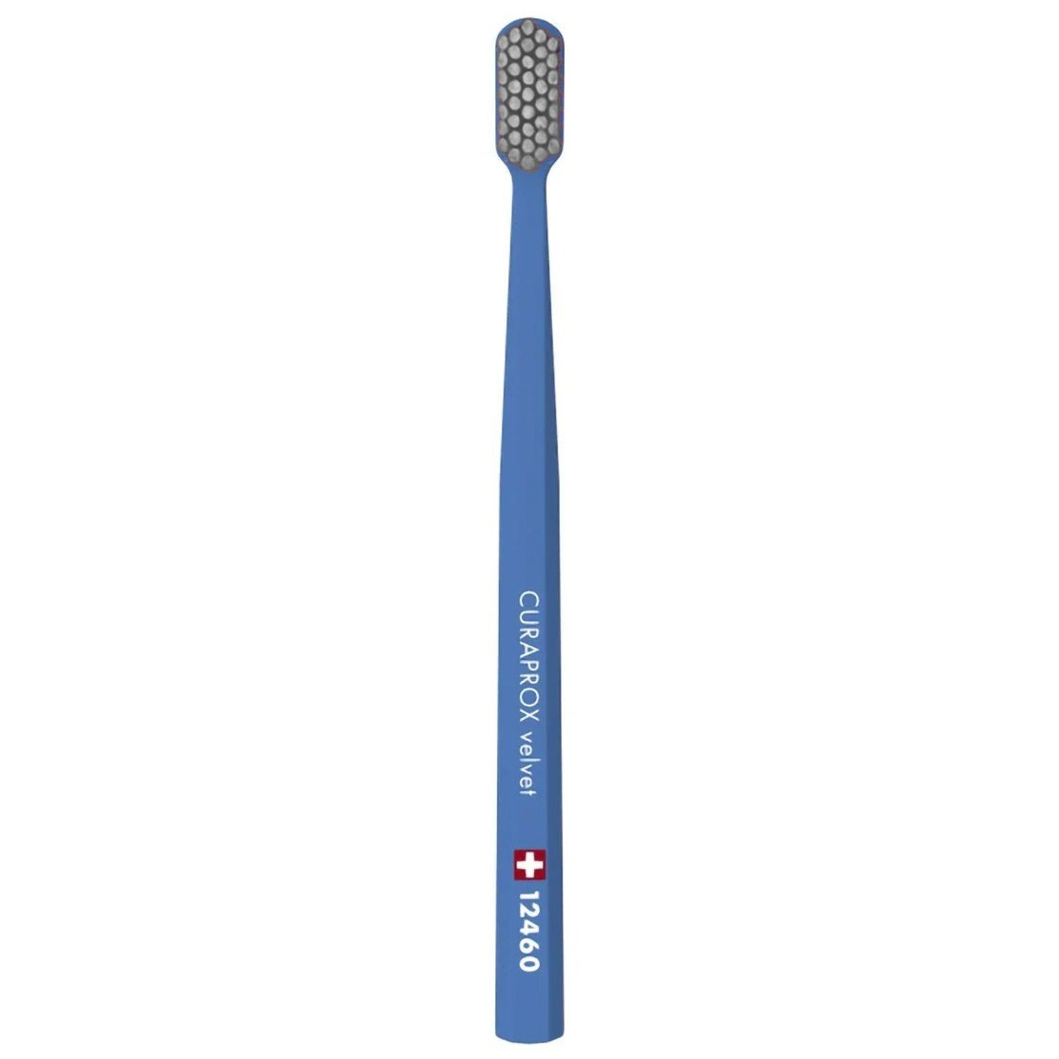 Curaprox CS 12460 Velvet Toothbrush Οδοντόβουρτσα με Εξαιρετικά Απαλές & Πυκνές Ίνες Curen για Πολύ Ευαίσθητα Δόντια 1 Τεμάχιο – Σκούρο Μπλε / Γκρι