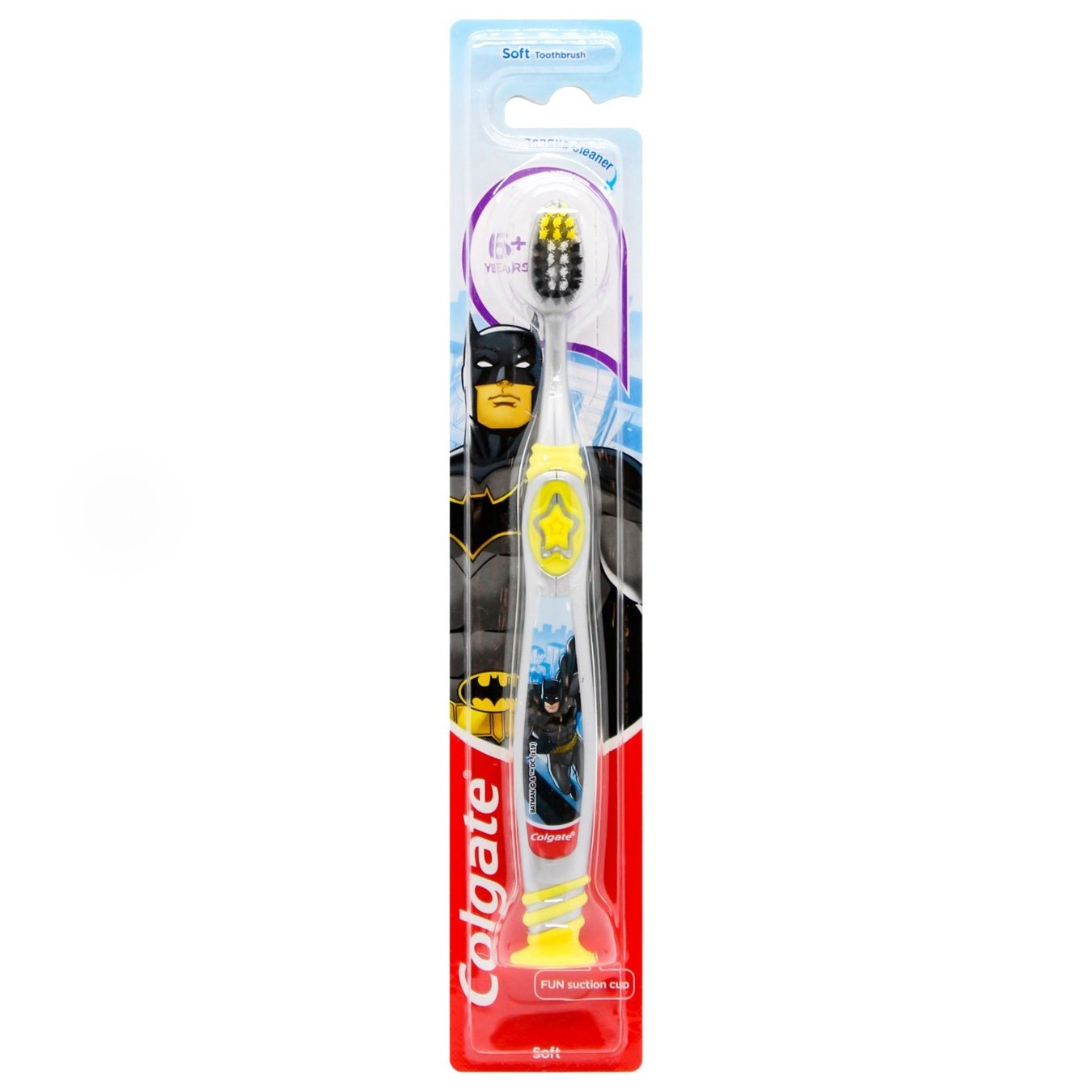 Colgate Batman Soft Toothbrush 6+ Οδοντόβουρτσα Μαλακή Σχεδιασμένη για τις Ανάγκες των Παιδιών 6 Χρονών & Άνω 1 Τεμάχιο – Γκρι