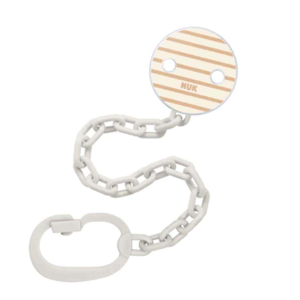 Nuk Nuk Αλυσίδα Στερέωσης Πιπίλας με Κλιπ για Ασφαλή & Πρακτική Τοποθέτηση 1 Τεμάχιο - Πορτοκαλί