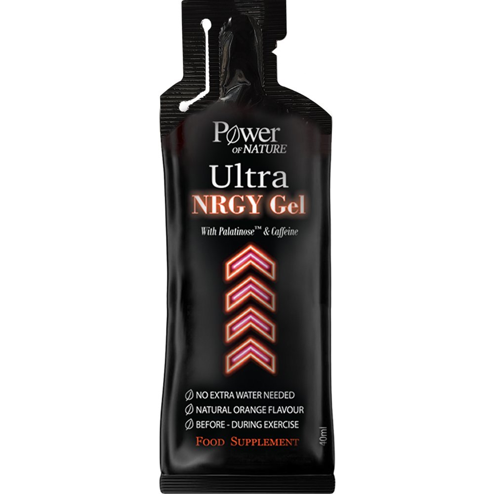 Power of Nature Ultra NRGY Gel Συμπλήρωμα Διατροφής Υδατανθράκων με Καφεΐνη Τεχνολογίας Hydrogel για Ενέργεια & Εγρήγορση Κατά τη Διάρκεια Έντονης Άθλησης με Γεύση Πορτοκάλι 40ml, 1 Τεμάχιο