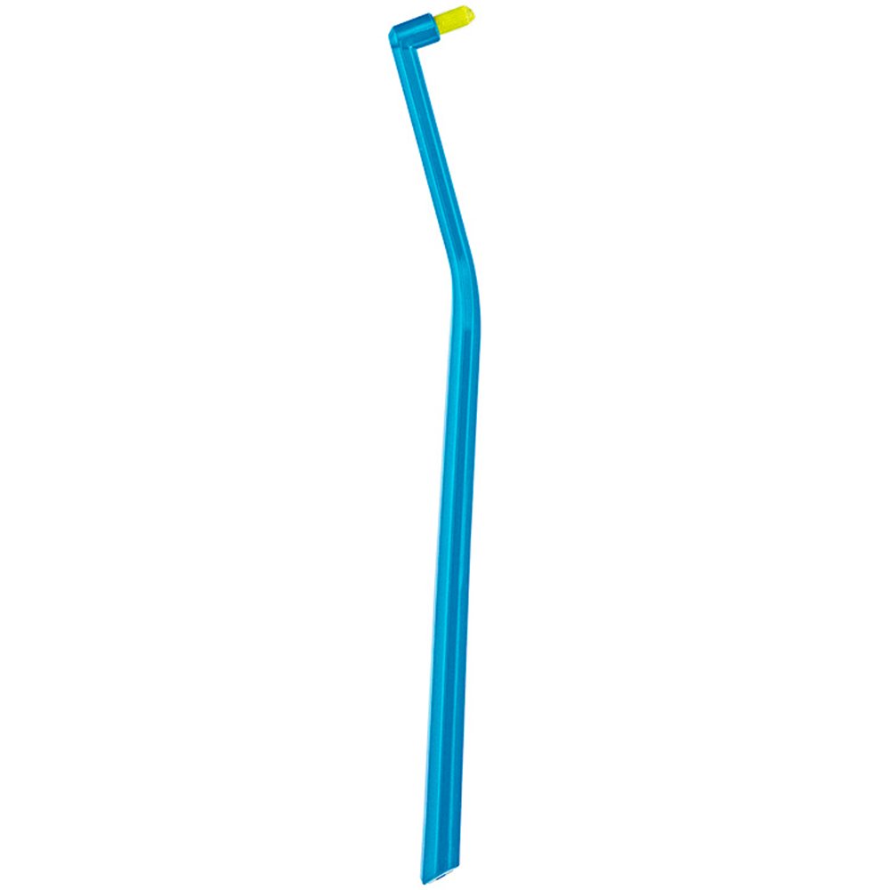 Curaprox 1009 Single Μονοθύσανη Οδοντόβουρτσα Κατάλληλη για Ορθοδοντικούς Μηχανισμούς & Εμφυτεύματα για Βαθύ Καθαρισμό 1 Τεμάχιο – Γαλάζιο / Κίτρινο