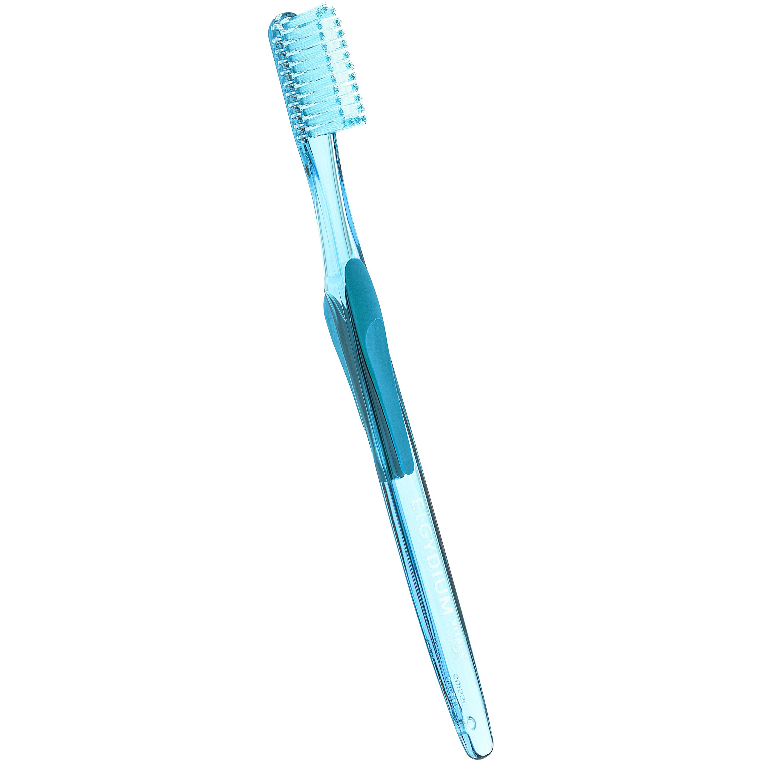 Elgydium Vitale Souple Soft Toothbrush Χειροκίνητη Μαλακή Οδοντόβουρτσα με Εργονομική Λαβή 1 Τεμάχιο – Γαλάζιο