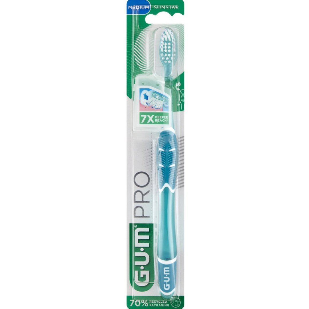 Gum Pro Soft Toothbrush Μεσαίας Σκληρότητας Χειροκίνητη Οδοντόβουρτσα για Βαθύ Καθαρισμό & Αφαίρεση της Πλάκας 1 Τεμάχιο, Κωδ 528 – Γαλάζιο