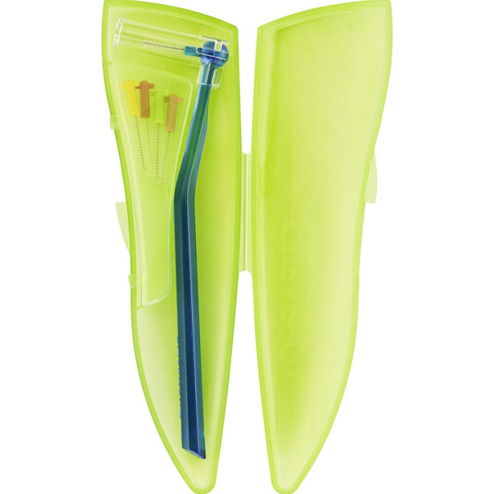 Curaprox Curaprox Cps 459 Prime Pocket Set Μεσοδόντια Βουρτσάκια Καθαρισμού Τσέπης Μεγέθους 06,07,08,09,011 με Θήκη Μεταφοράς 1 Τεμάχιο - Πράσινο