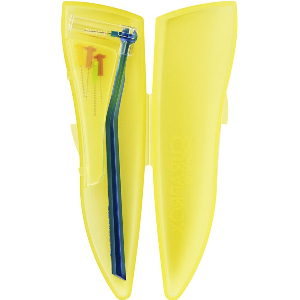Curaprox Cps 459 Prime Pocket Set Μεσοδόντια Βουρτσάκια Καθαρισμού Τσέπης Μεγέθους 06,07,08,09,011 με Θήκη Μεταφοράς 1 Τεμάχιο - Κίτρινο
