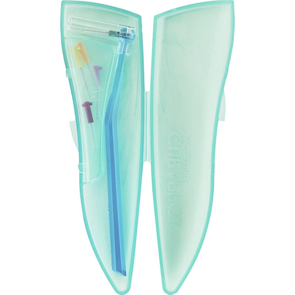 Curaprox CPS 459 Prime Pocket Set Σετ Μεσοδόντια Βουρτσάκια & Πρακτική Θήκη Αποθήκευσης 1 Τεμάχιο - Πετρόλ