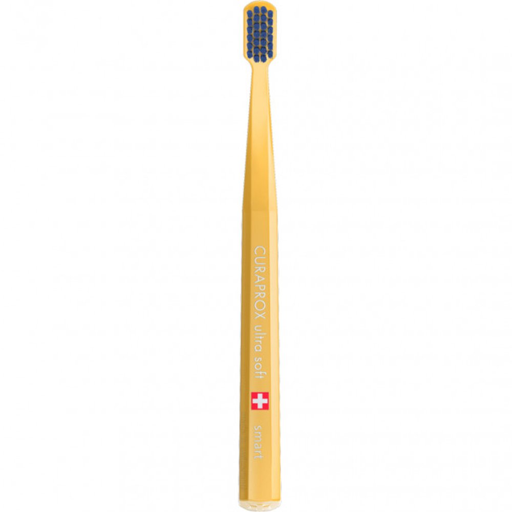 Curaprox Curaprox CS Smart 7600 Ultra Soft Μαλακή Οδοντόβουρτσα με Μικρή Κεφαλή & Υψηλή Πυκνότητα Ινών για Αποτελεσματικότερη Απομάκρυνση της Πλάκας 1 Τεμάχιο - Πορτοκαλί / Μπλε Ίνες